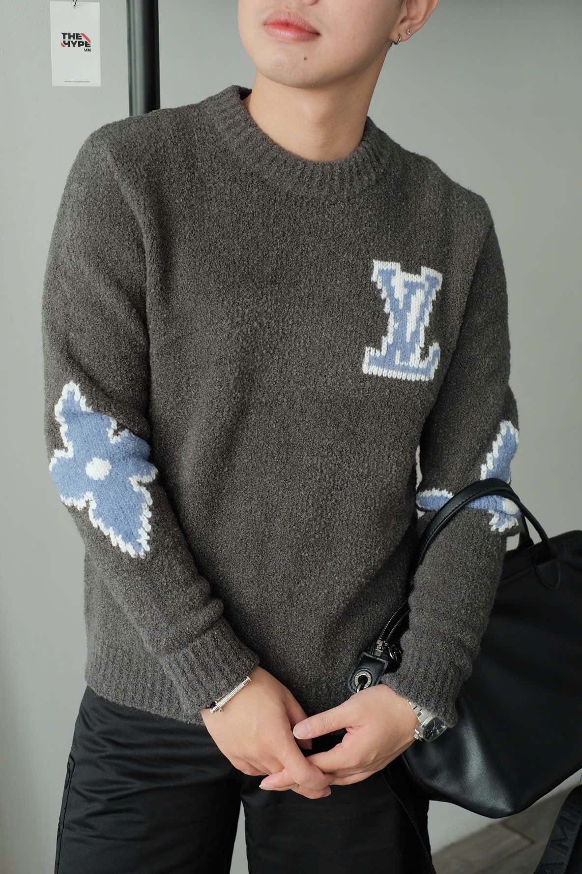 ÁO SWEATER LOUIS VUITTON LV CHUNKY WOOL (GRAY)