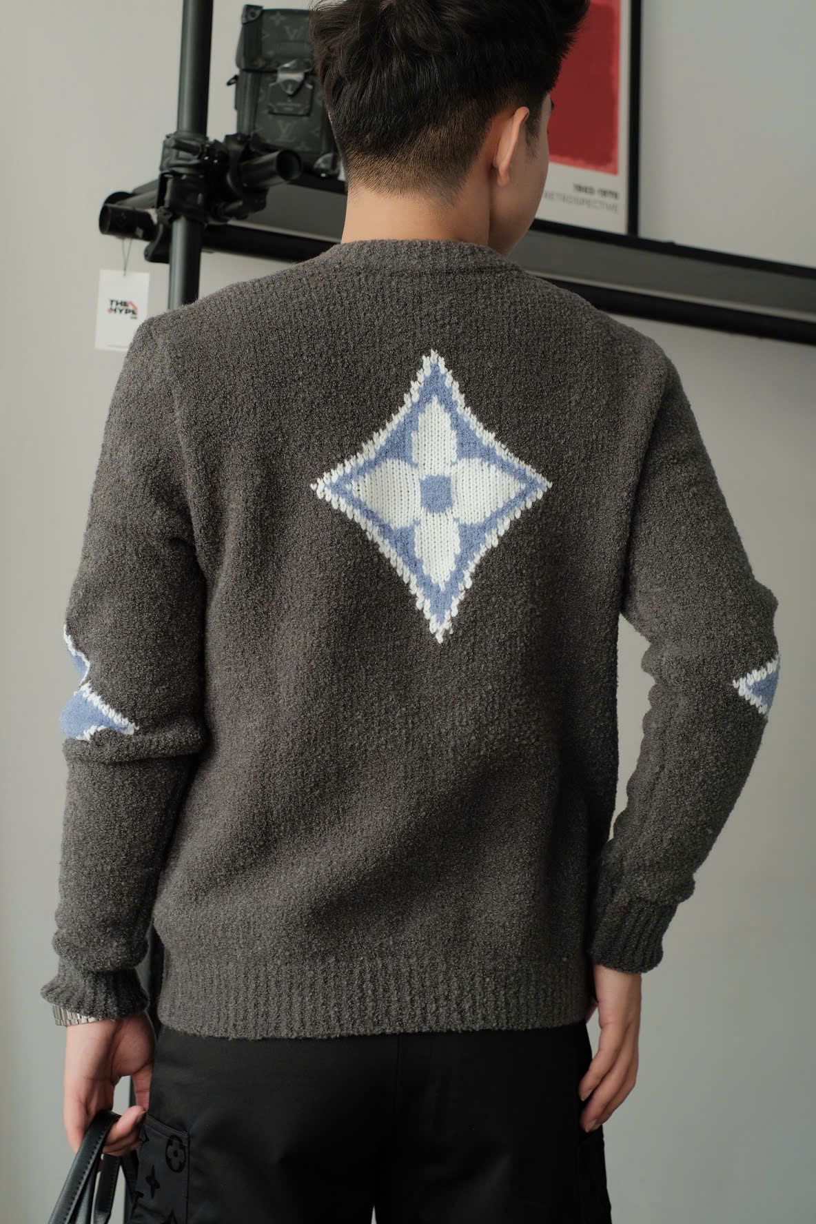 ÁO SWEATER LOUIS VUITTON LV CHUNKY WOOL (GRAY)