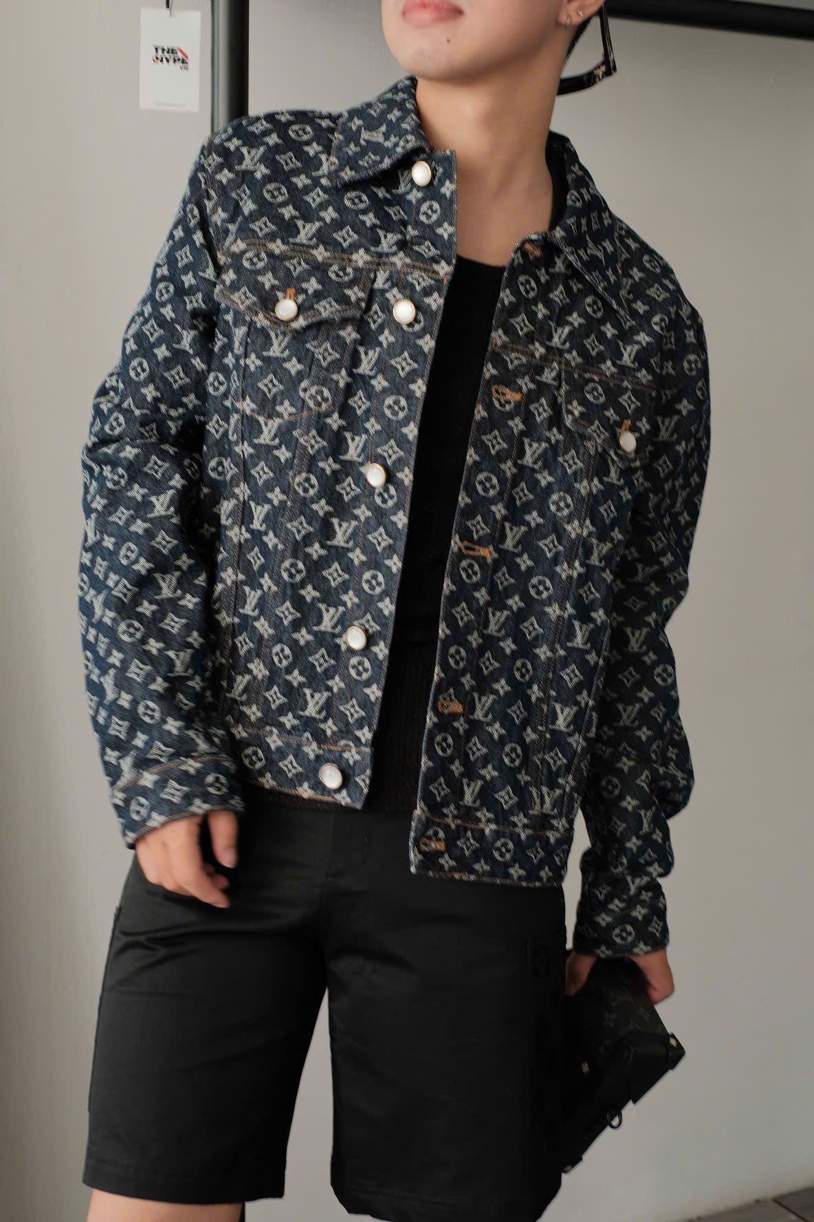 ÁO SƠ MI LOUIS VUITTON LV MONOGRAM JACQUARD PEARL JACKET (BLACK)