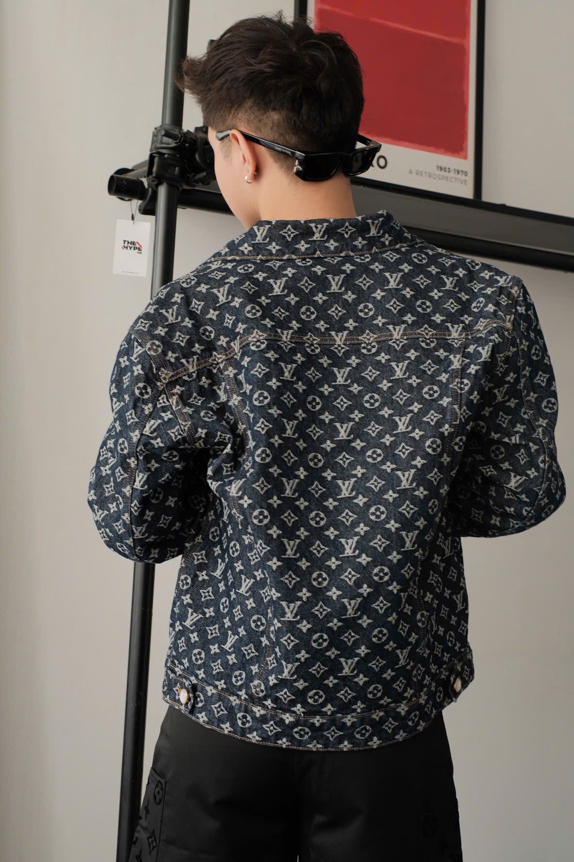 ÁO SƠ MI LOUIS VUITTON LV MONOGRAM JACQUARD PEARL JACKET (BLACK)