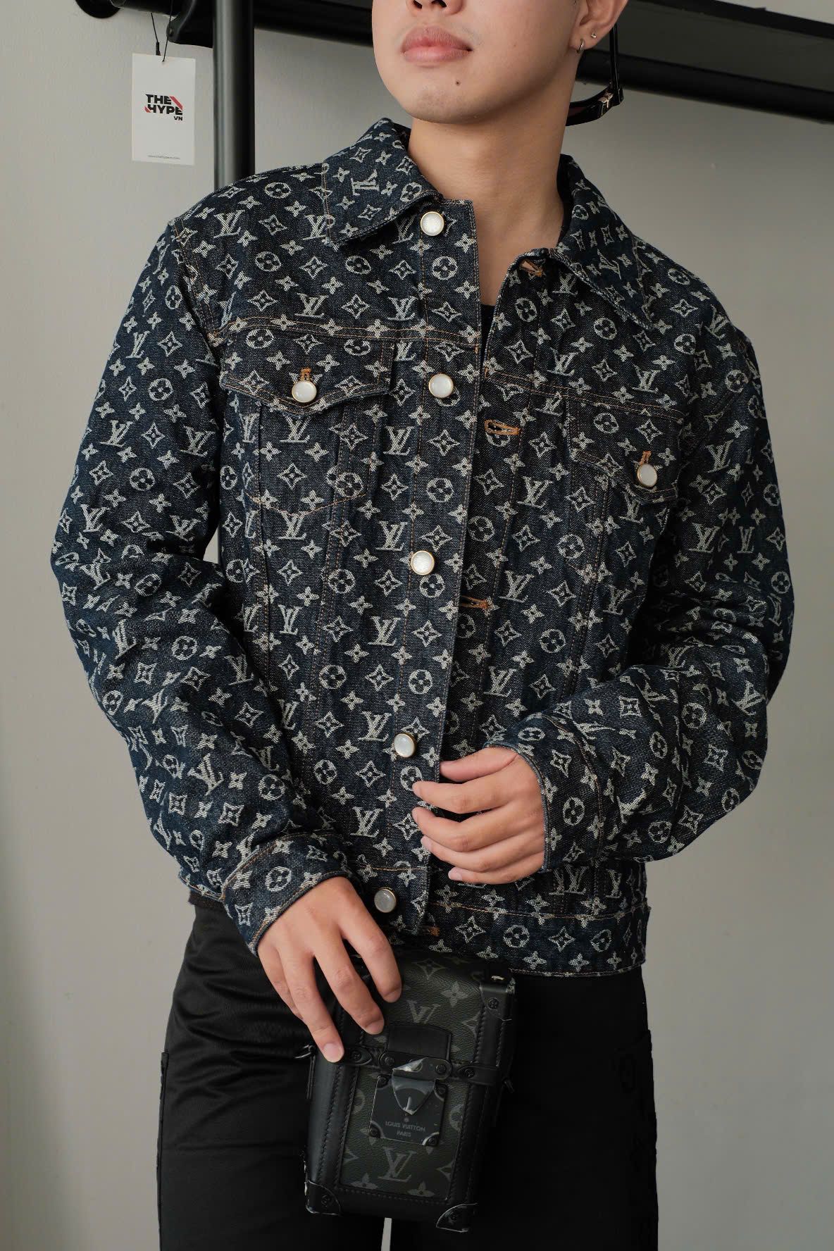 ÁO SƠ MI LOUIS VUITTON LV MONOGRAM JACQUARD PEARL JACKET (BLACK)