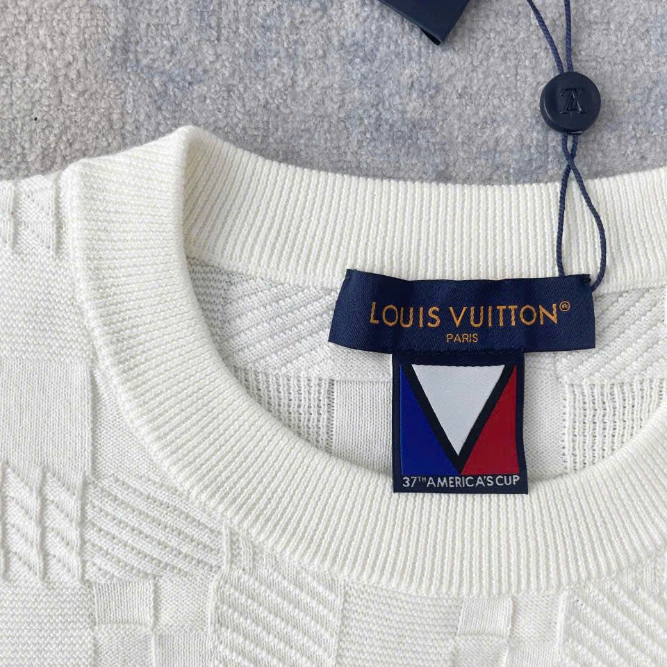 ÁO THUN LOUIS VUITTON LV CHECKERED JACQUARD (WHITE)