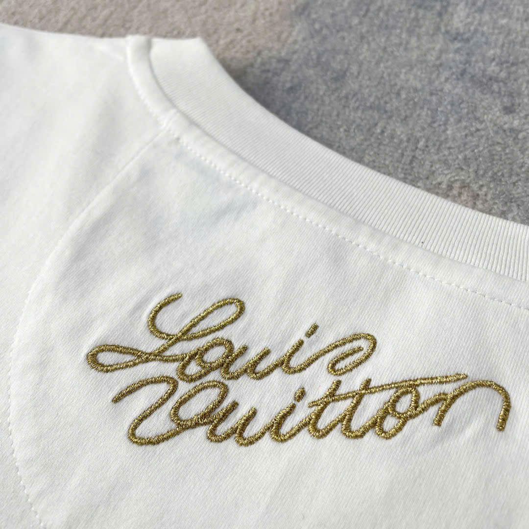 ÁO THUN LOUIS VUITTON LV VVN PATCH BROWN (WHITE)