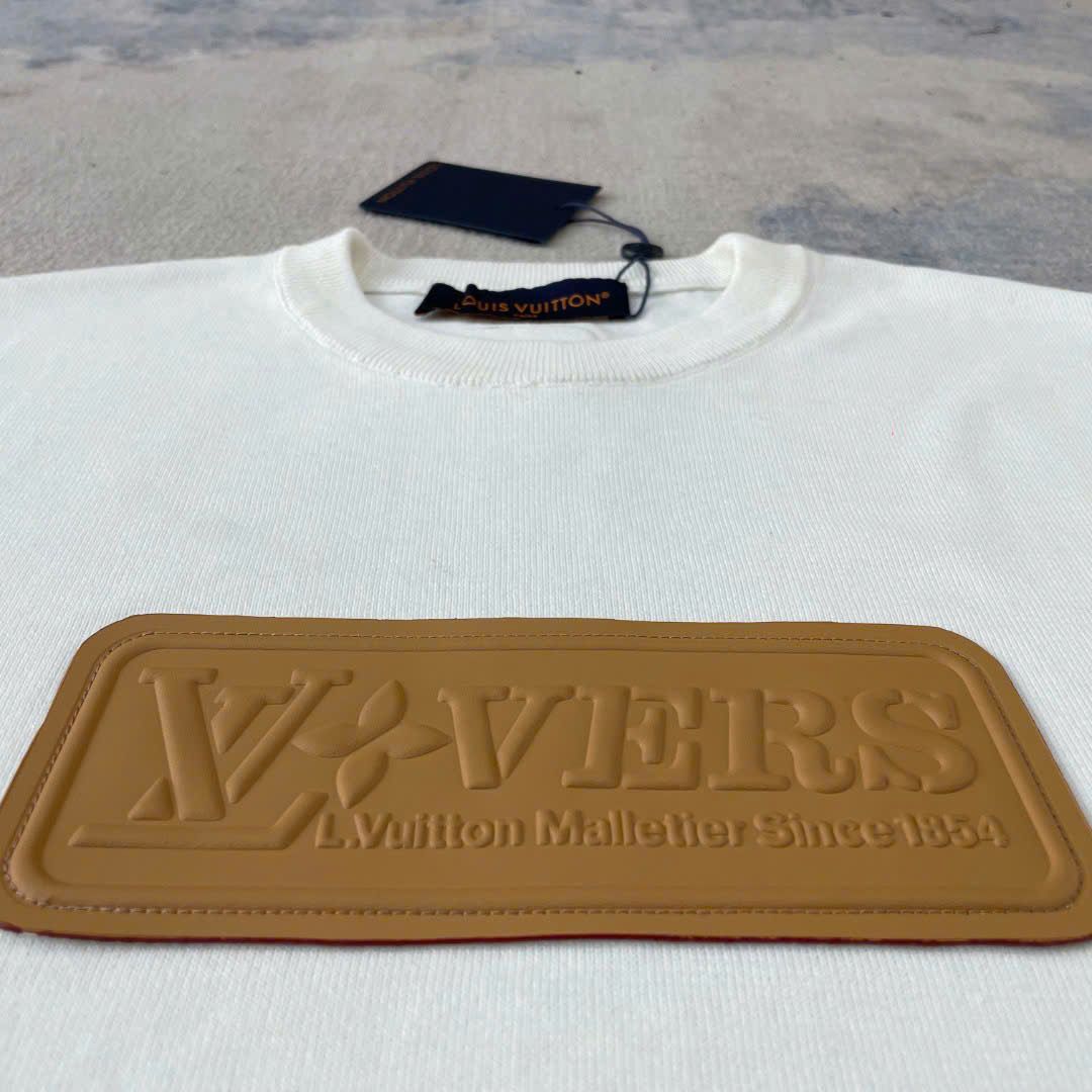 ÁO THUN LOUIS VUITTON LV VVN PATCH BROWN (WHITE)