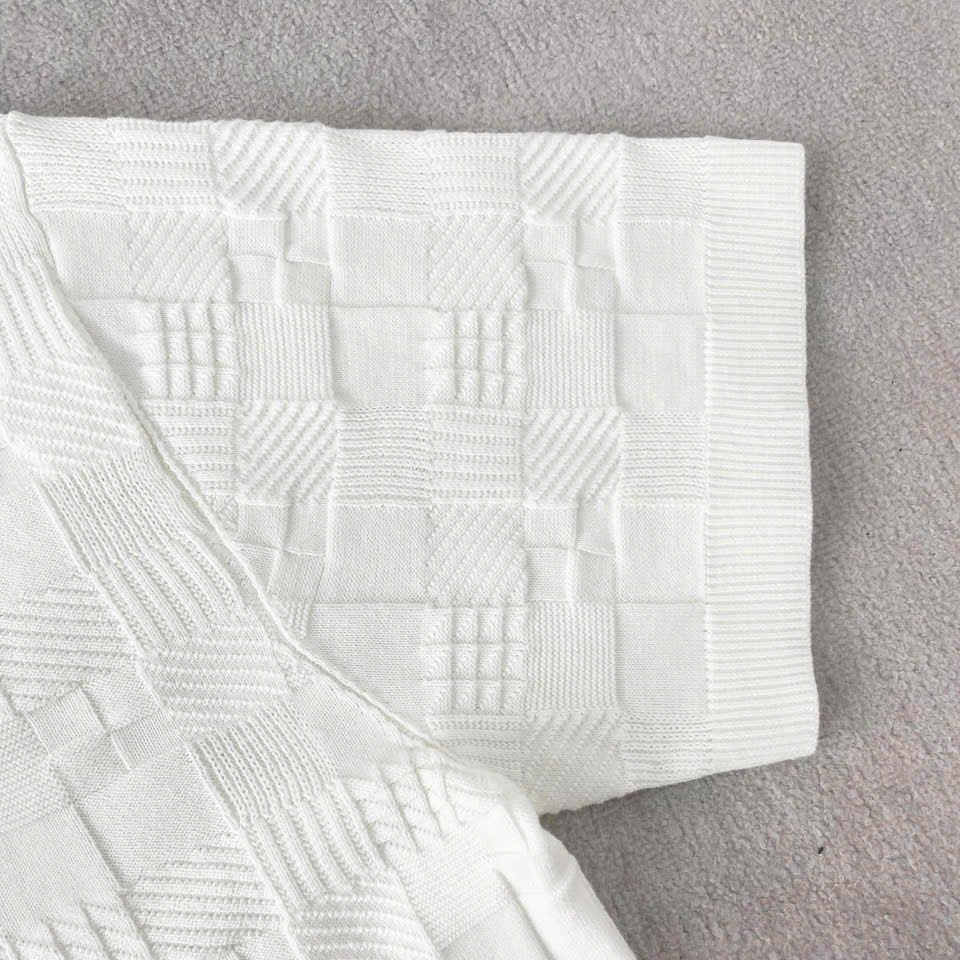 ÁO THUN LOUIS VUITTON LV CHECKERED JACQUARD (WHITE)