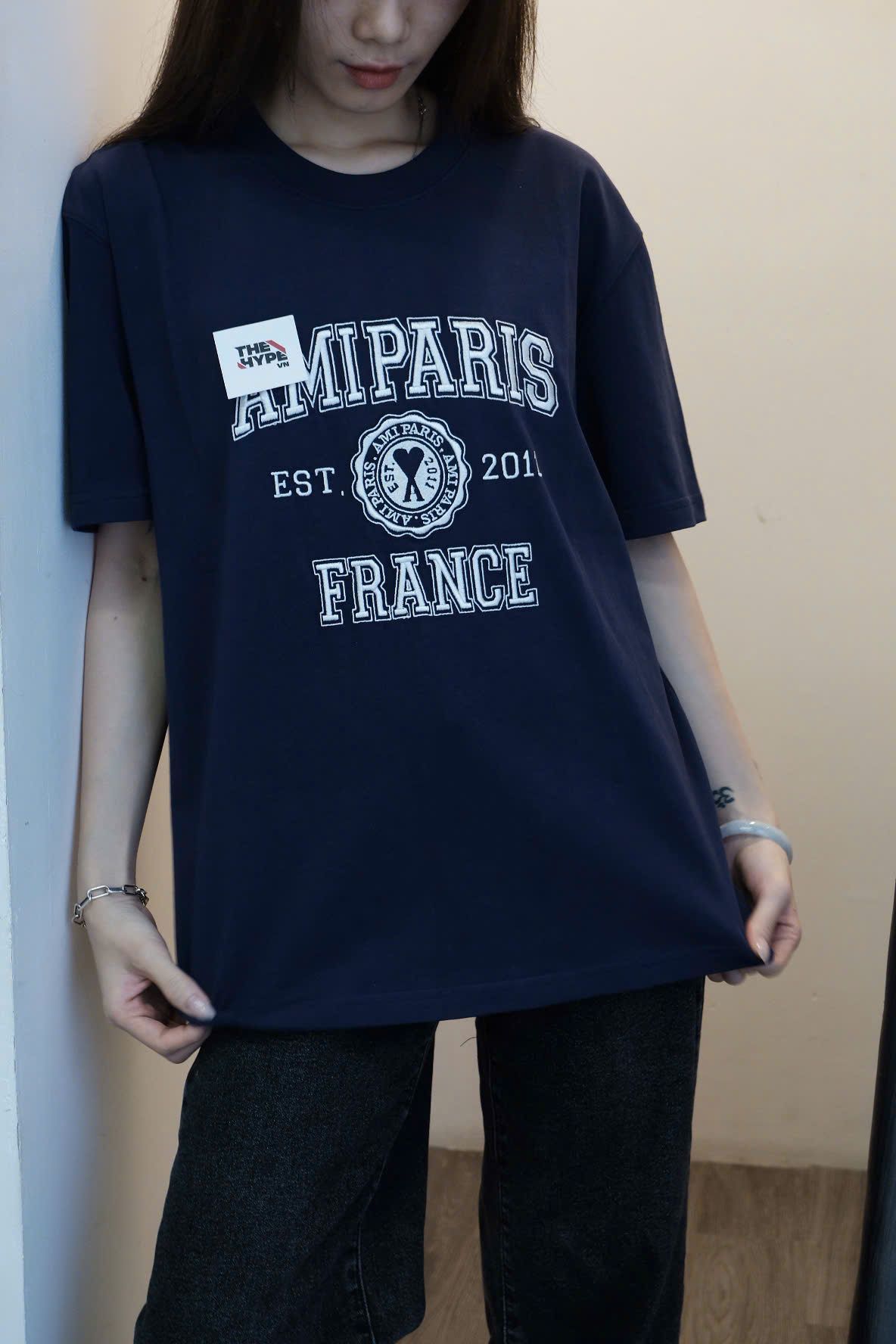 ÁO THUN AMI PARIS FRANCE EST 2011 (NAVY)
