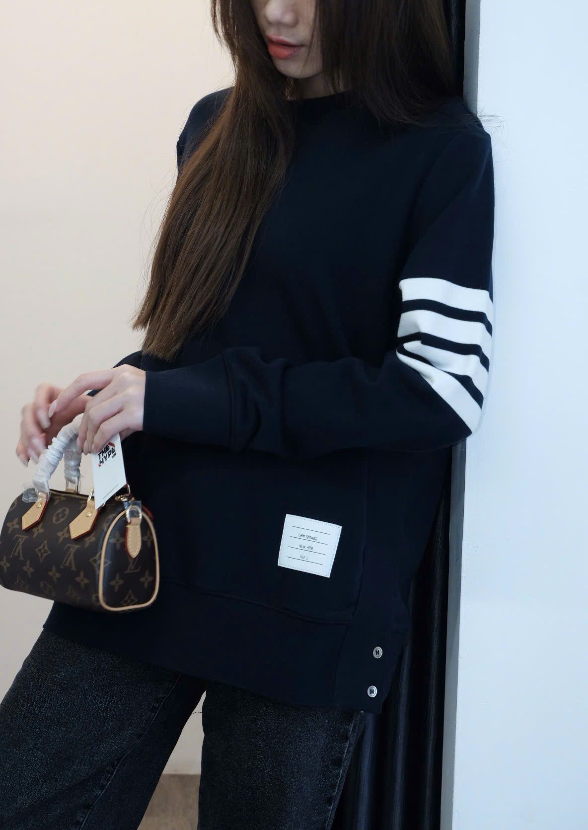 ÁO SWEATER THOM BROWNE TB LOOPBACK 4 BAR (NAVY)