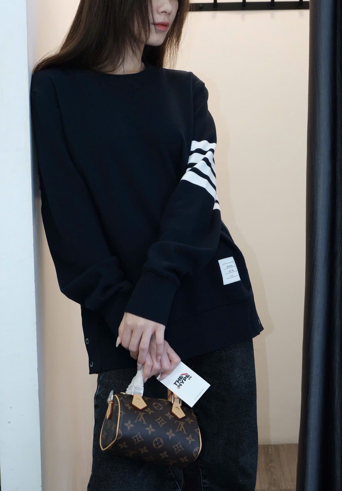 ÁO SWEATER THOM BROWNE TB LOOPBACK 4 BAR (NAVY)