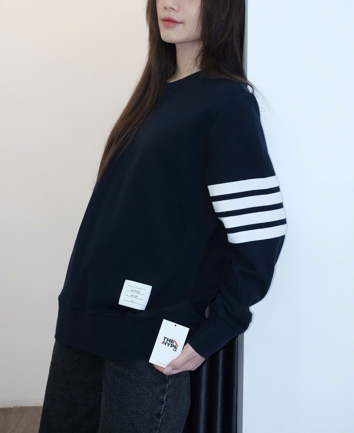 ÁO SWEATER THOM BROWNE TB LOOPBACK 4 BAR (NAVY)