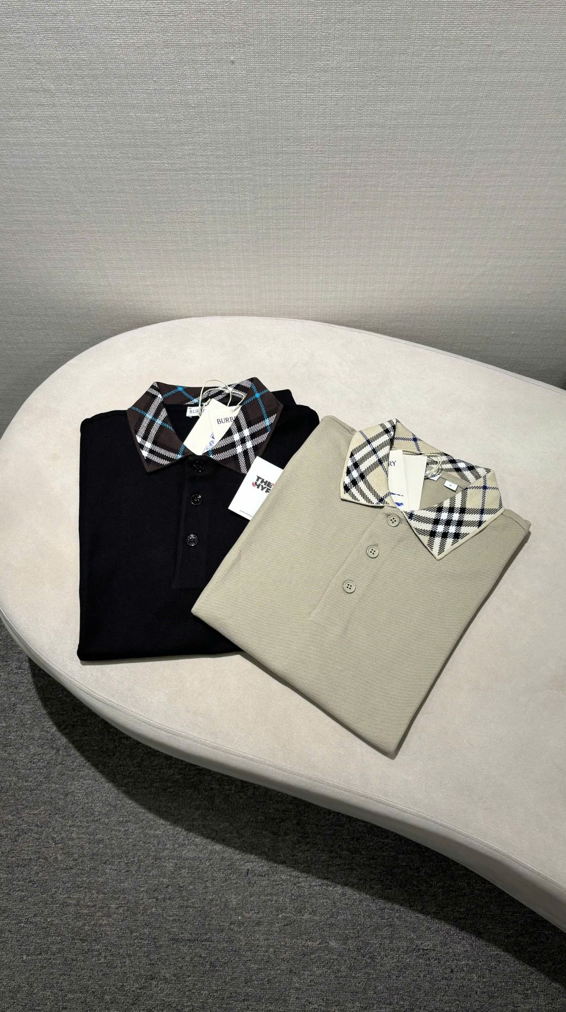 ÁO POLO BURBERRY BBR WOVEN COLLAR (BLACK)