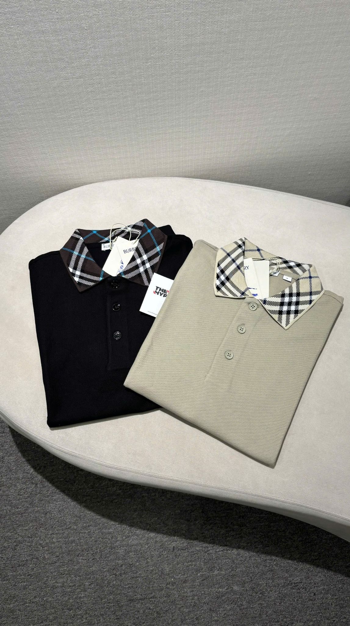 ÁO POLO BURBERRY BBR WOVEN COLLAR (LICHEN)