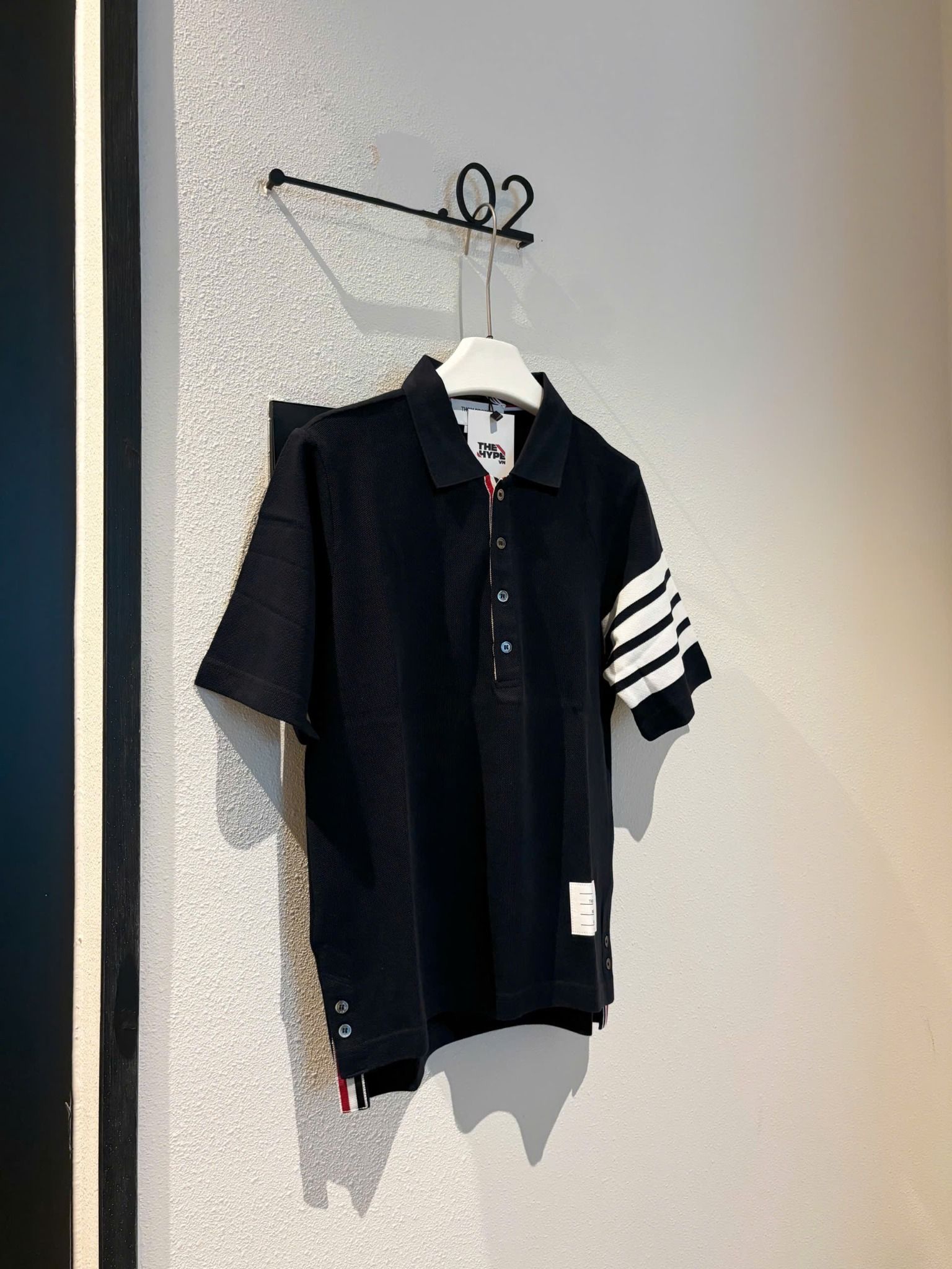 ÁO POLO THOM BROWNE 4 BAR STRIPE (NAVY)
