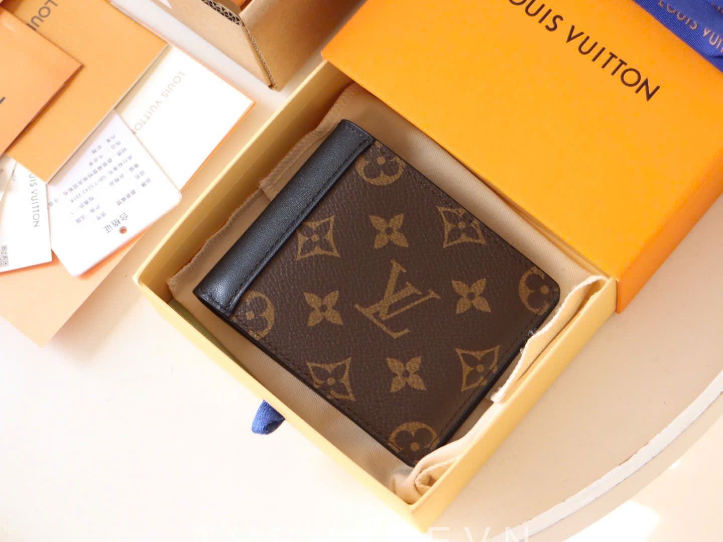 VÍ NGẮN LOUIS VUITTON MULTIPLE MACASSAR (BROWN)