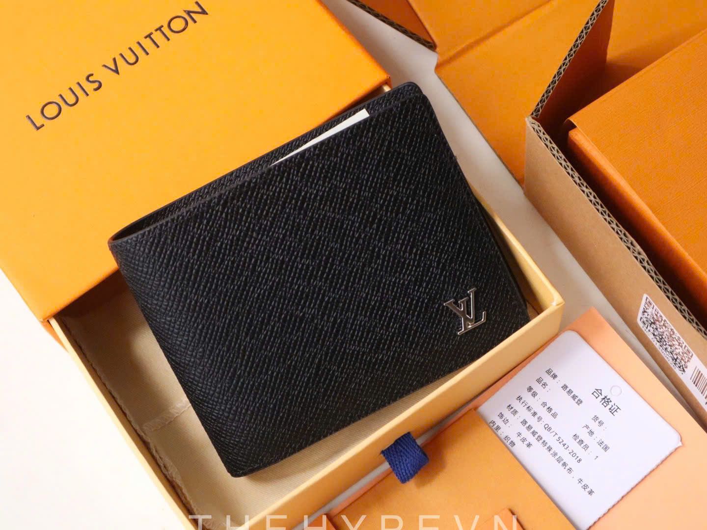 VÍ NGẮN LOUIS VUITTON LV TAIGA (BLACK)