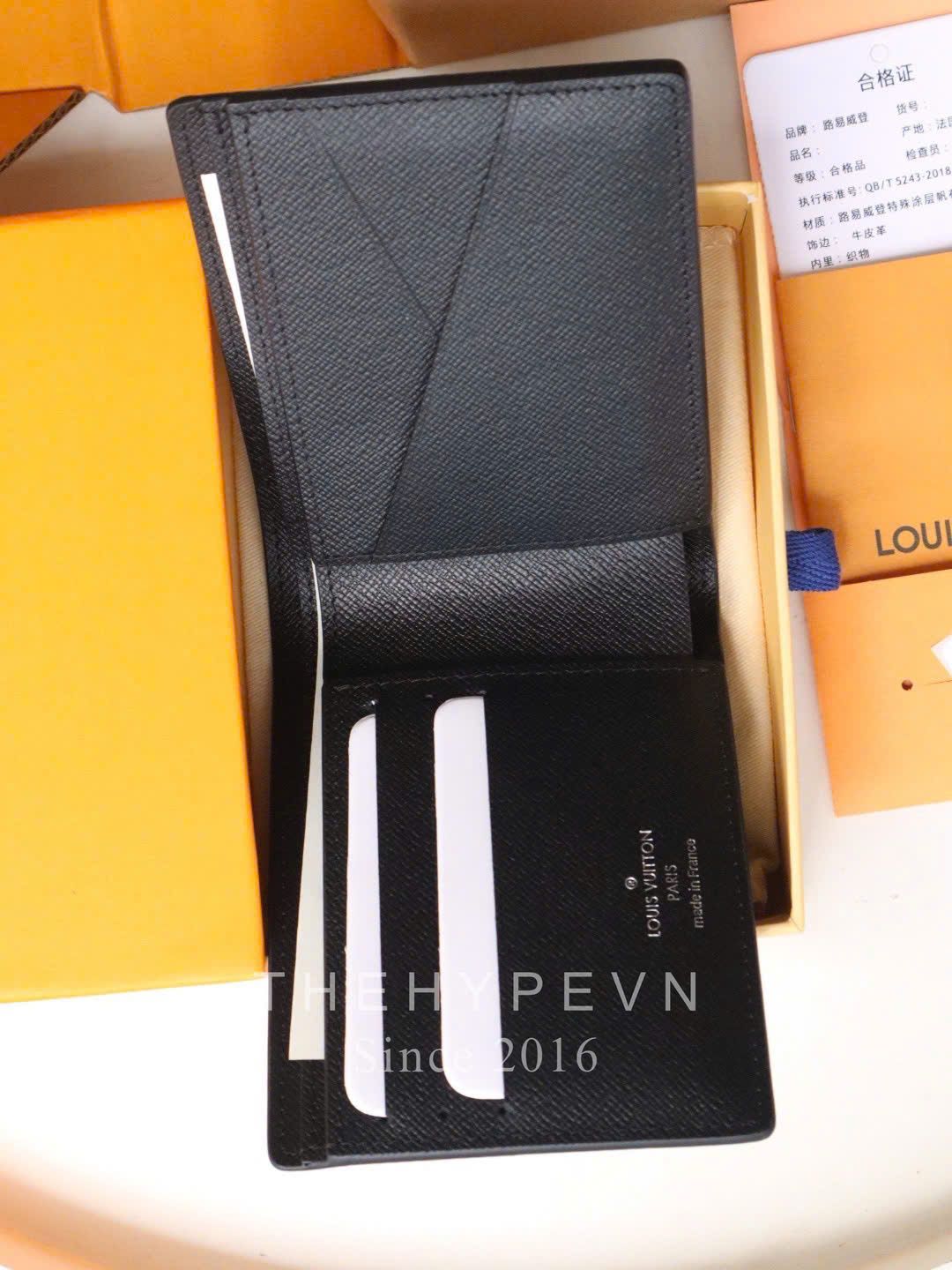 VÍ NGẮN LOUIS VUITTON LV TAIGA (BLACK)