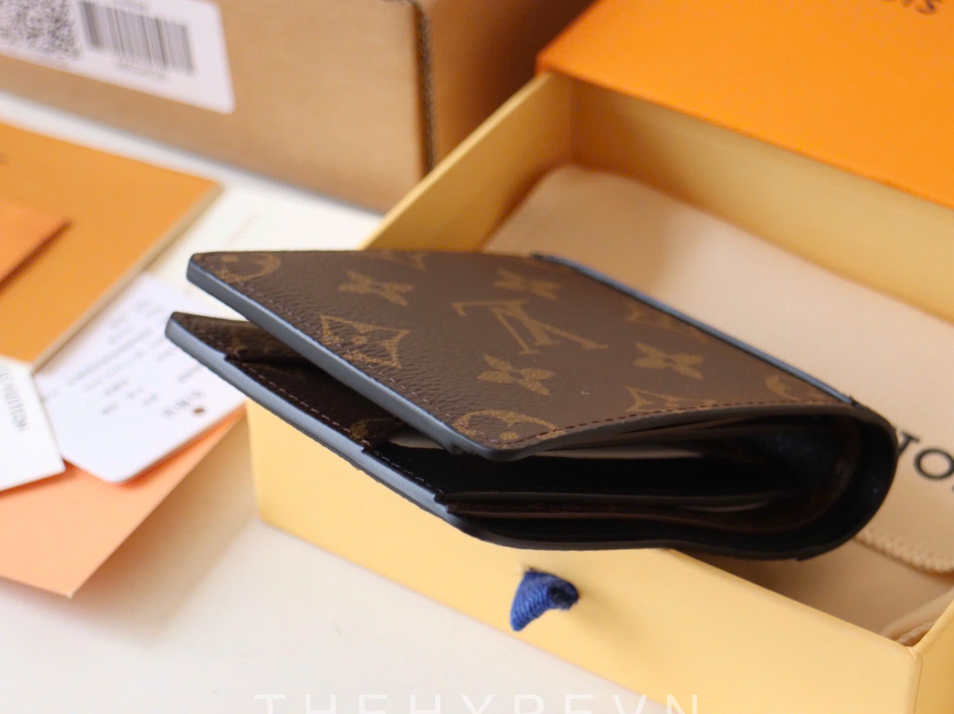 VÍ NGẮN LOUIS VUITTON MULTIPLE MACASSAR (BROWN)