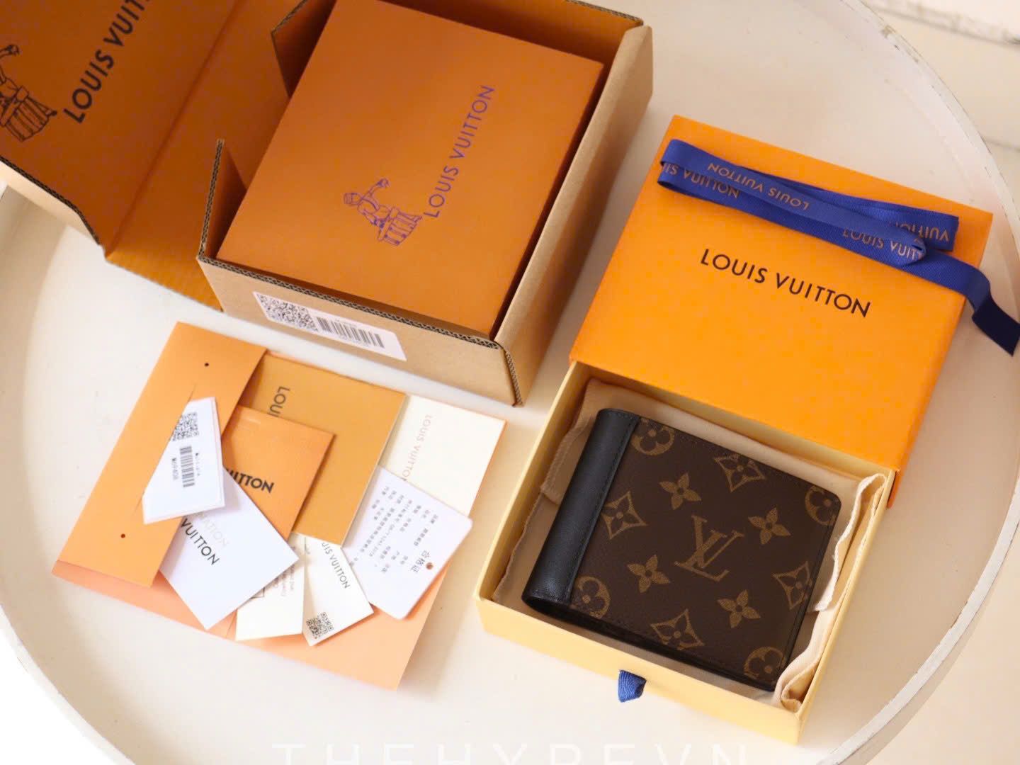 VÍ NGẮN LOUIS VUITTON MULTIPLE MACASSAR (BROWN)