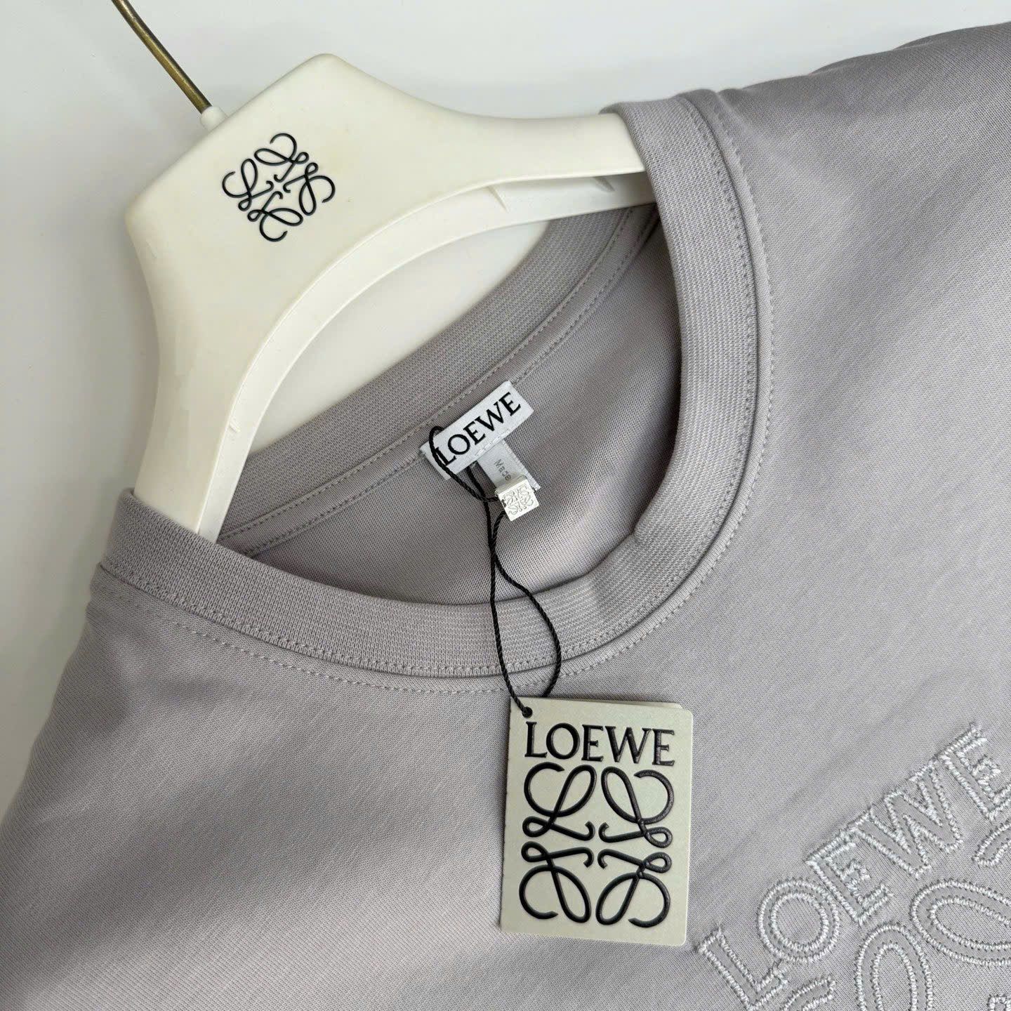ÁO THUN LOEWE ANAGRAM LASER CUT (GREY)