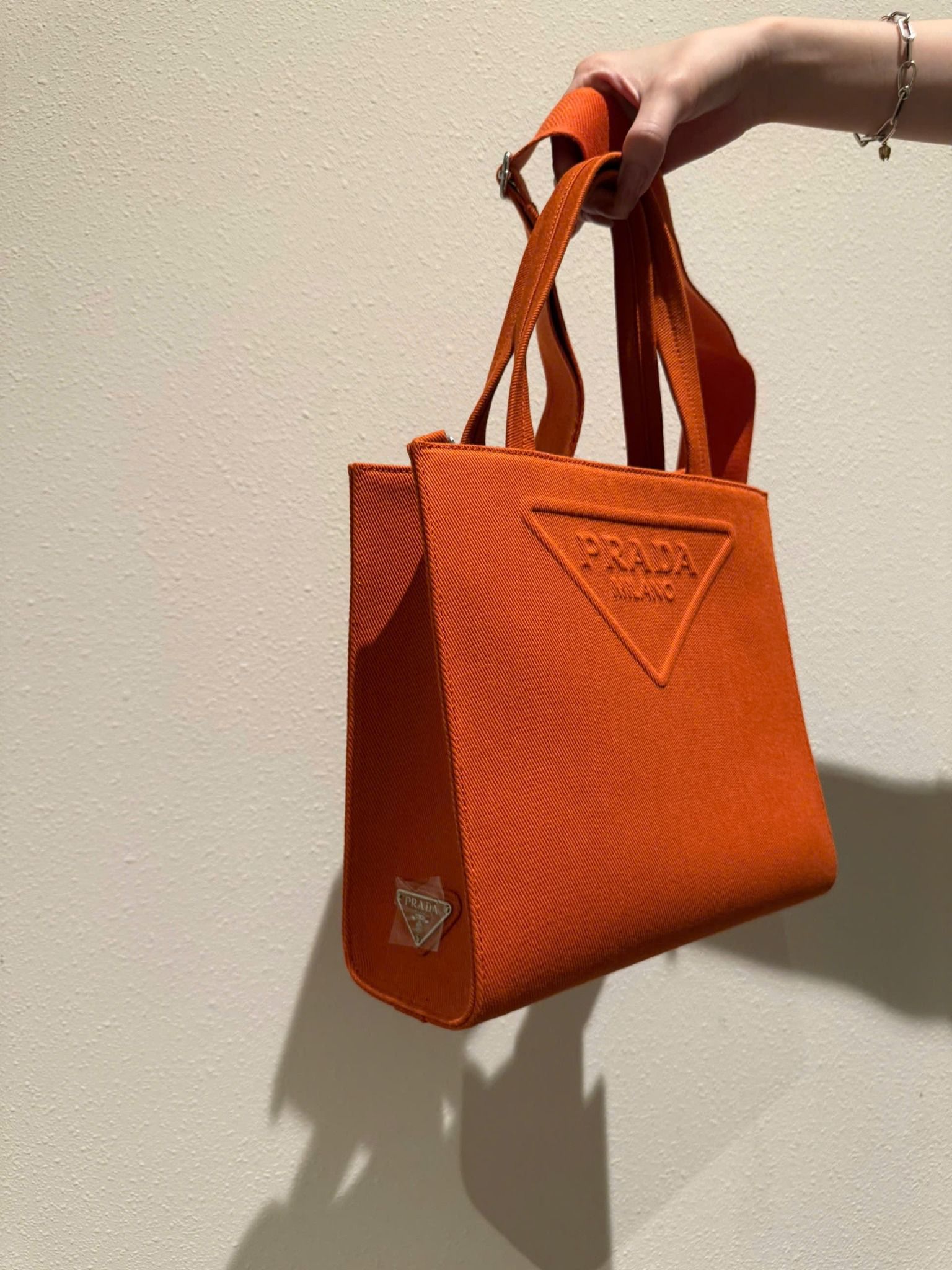 TÚI PRADA DRILL HANDLE BAG (ORANGE)