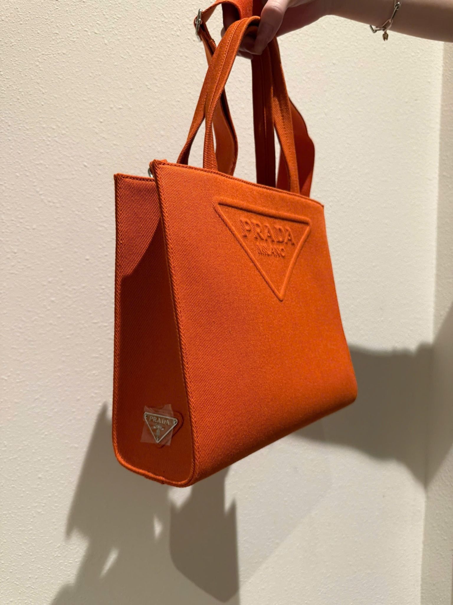 TÚI PRADA DRILL HANDLE BAG (ORANGE)