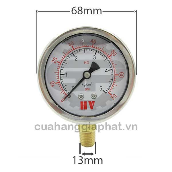Đồng hồ đo áp suất dầu mặt 63