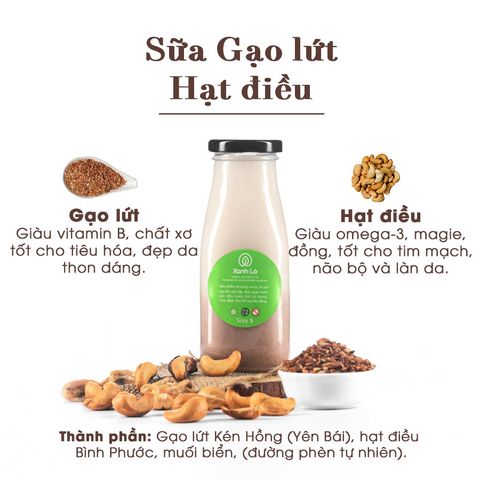 Sữa Gạo lứt hạt điều