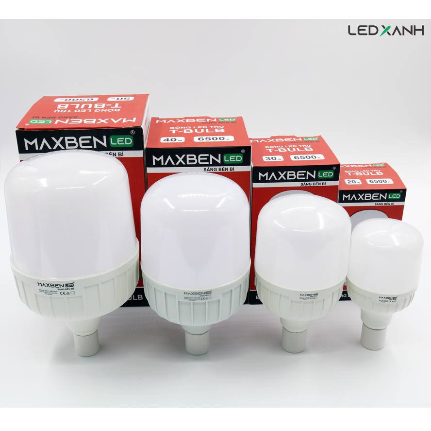 Đèn LED bulb trụ E27 Maxben