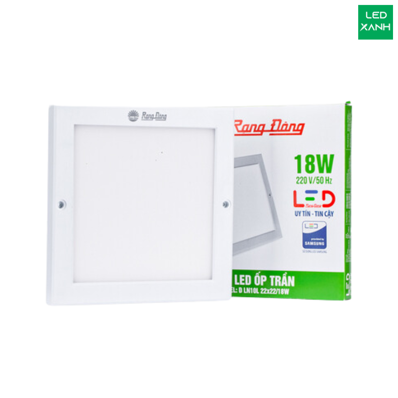 Đèn LED ốp trần vuông LN10L Rạng Đông 18W