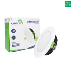 Đèn LED âm trần downlight KingLED Diamond mặt trắng