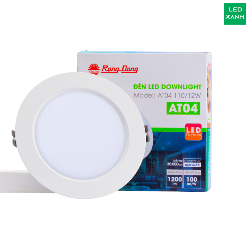 Đèn LED âm trần downlight tròn AT04 Rạng Đông 12W - 25W