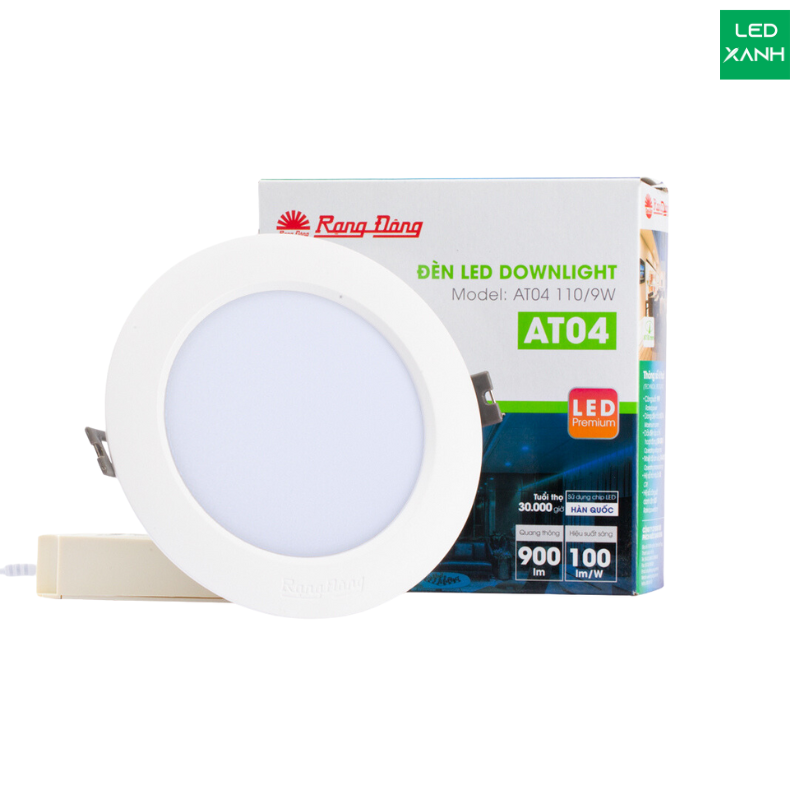 Đèn LED âm trần downlight tròn AT04 Rạng Đông 5W - 9W