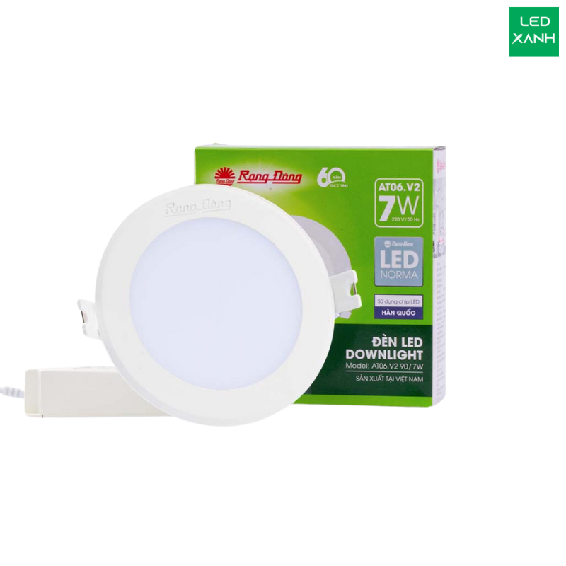 Đèn LED âm trần downlight tròn AT06.V2 Rạng Đông 5W - 9W