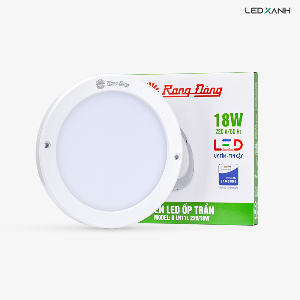 Đèn LED ốp trần tròn LN11 Rạng Đông 18W