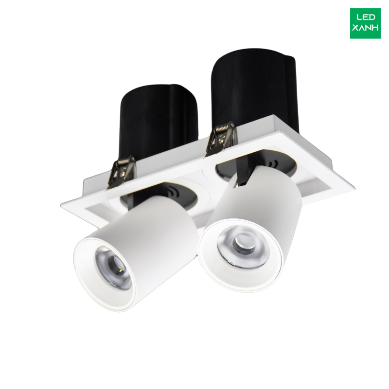 Đèn LED âm trần đôi rọi chỉnh hướng 360 độ LS ánh sáng đổi màu - BrightLux