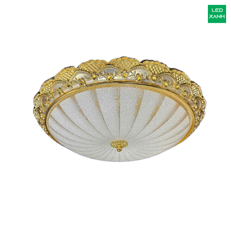 Đèn ốp trần chao thủy tinh K008