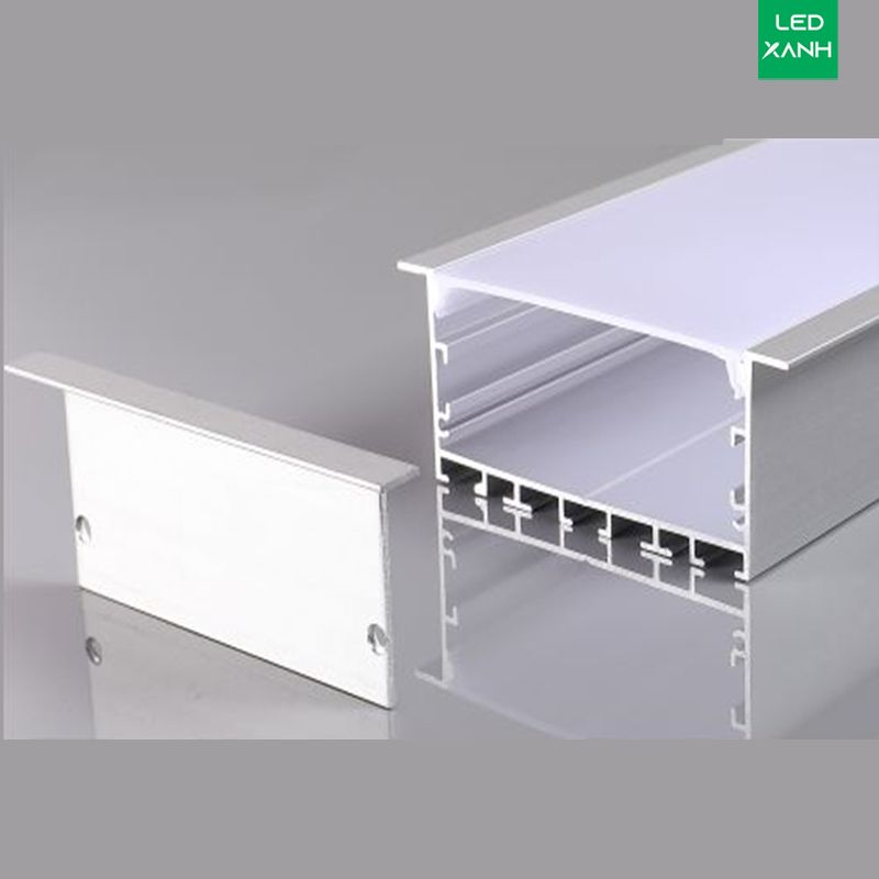 Thanh nhôm đèn LED lắp âm cỡ lớn >65mm