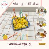  Bộ 10 Dĩa Xiên Hoa Quả Hình Trái Tim Việt Nhật Kèm Giỏ Đựng Xinh Xắn 