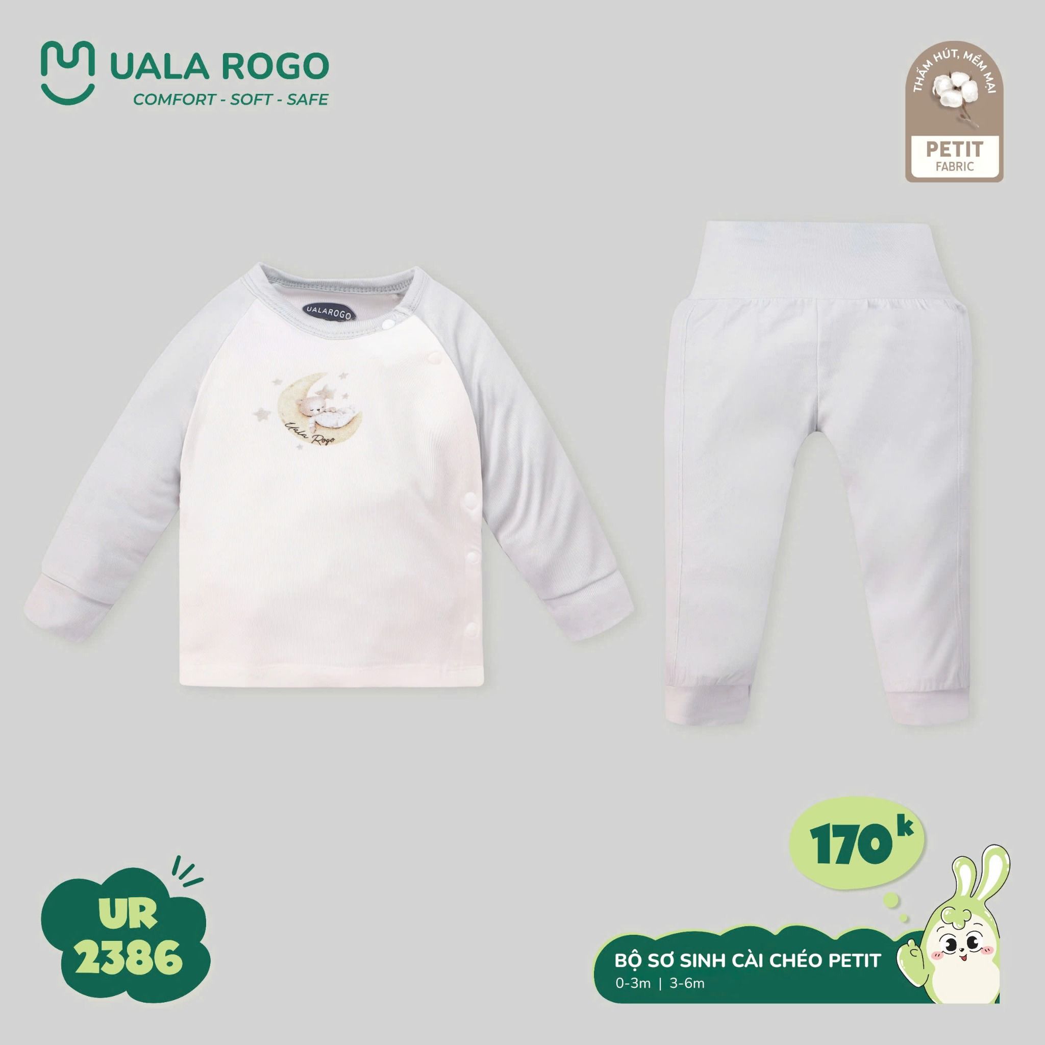 Bộ Sơ Sinh Cài Chéo Petit UR 2386