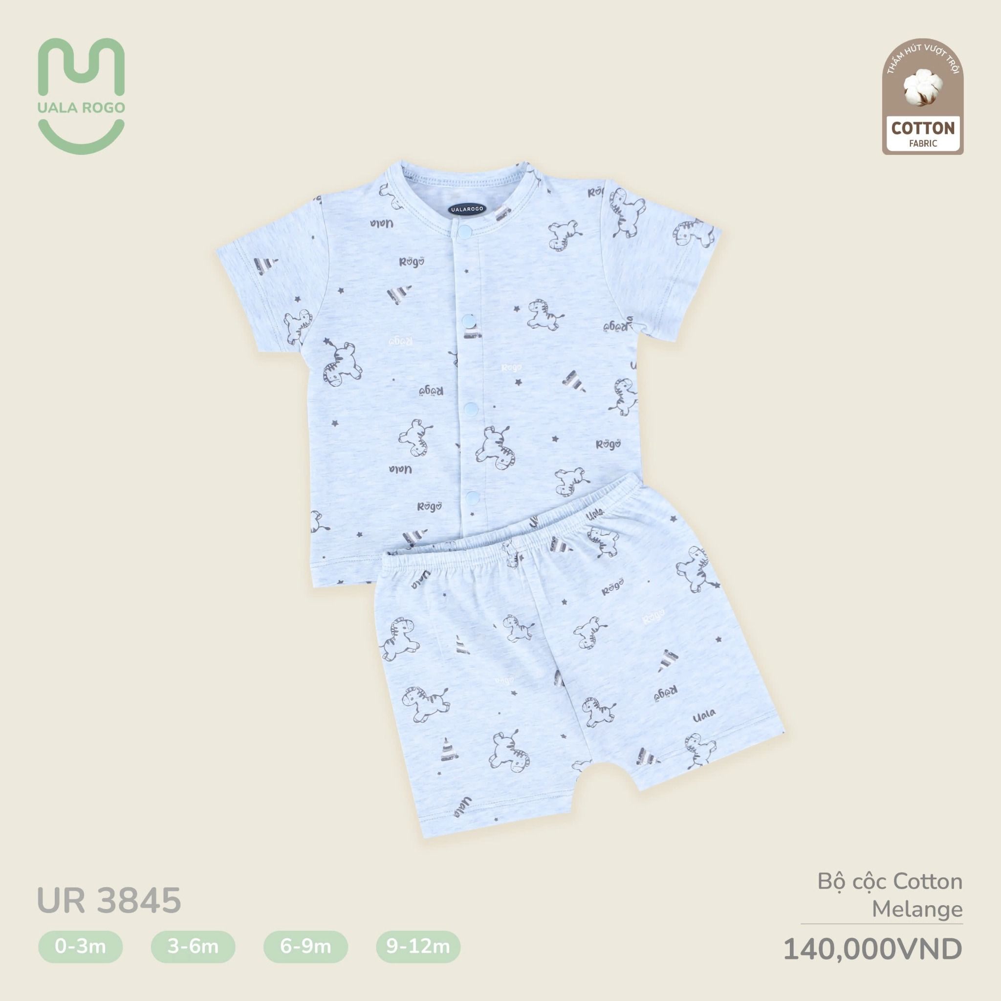 Bộ Cộc Cotton Cho Bé UR 3845