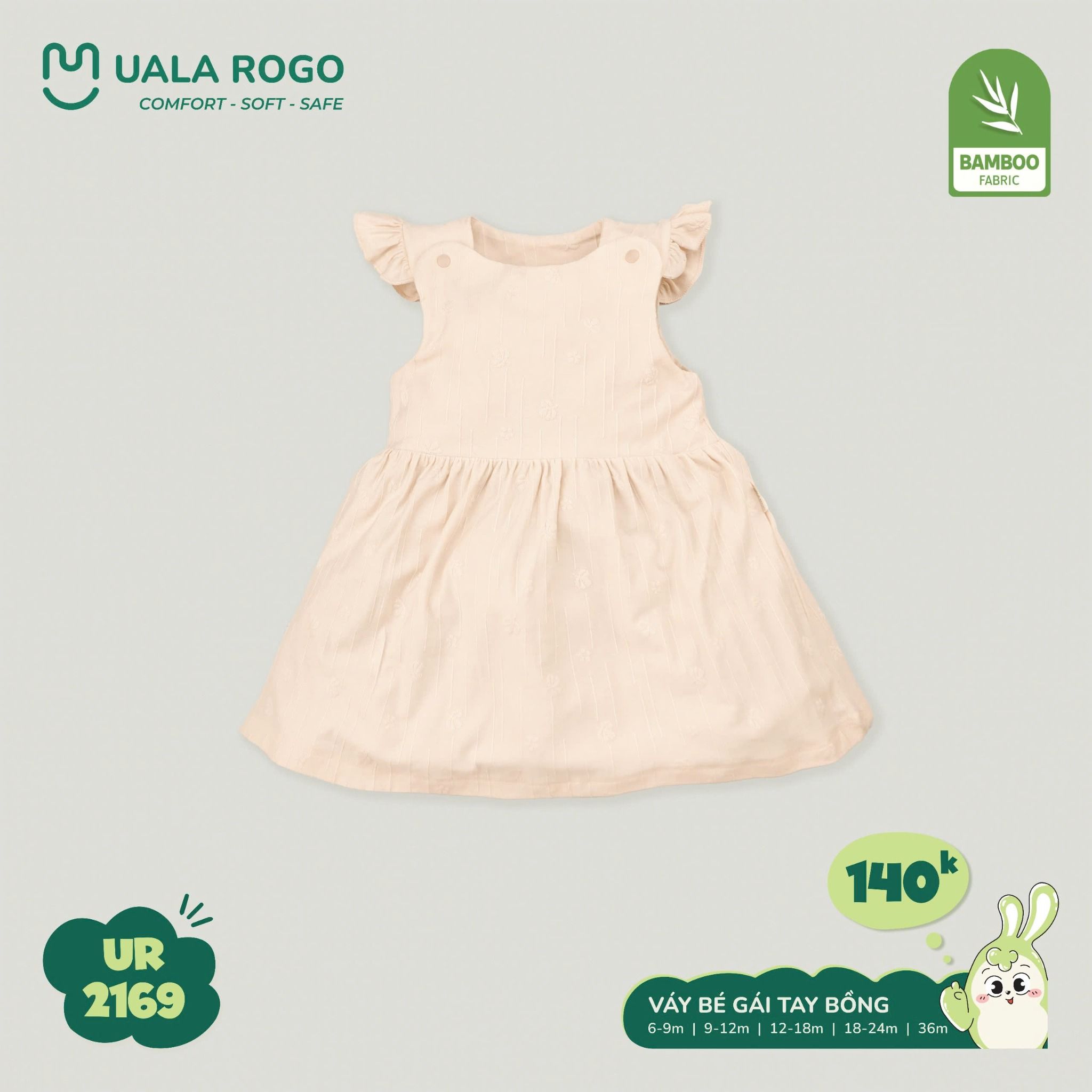 Váy Cho Bé Gái Tay Phồng UR 2169