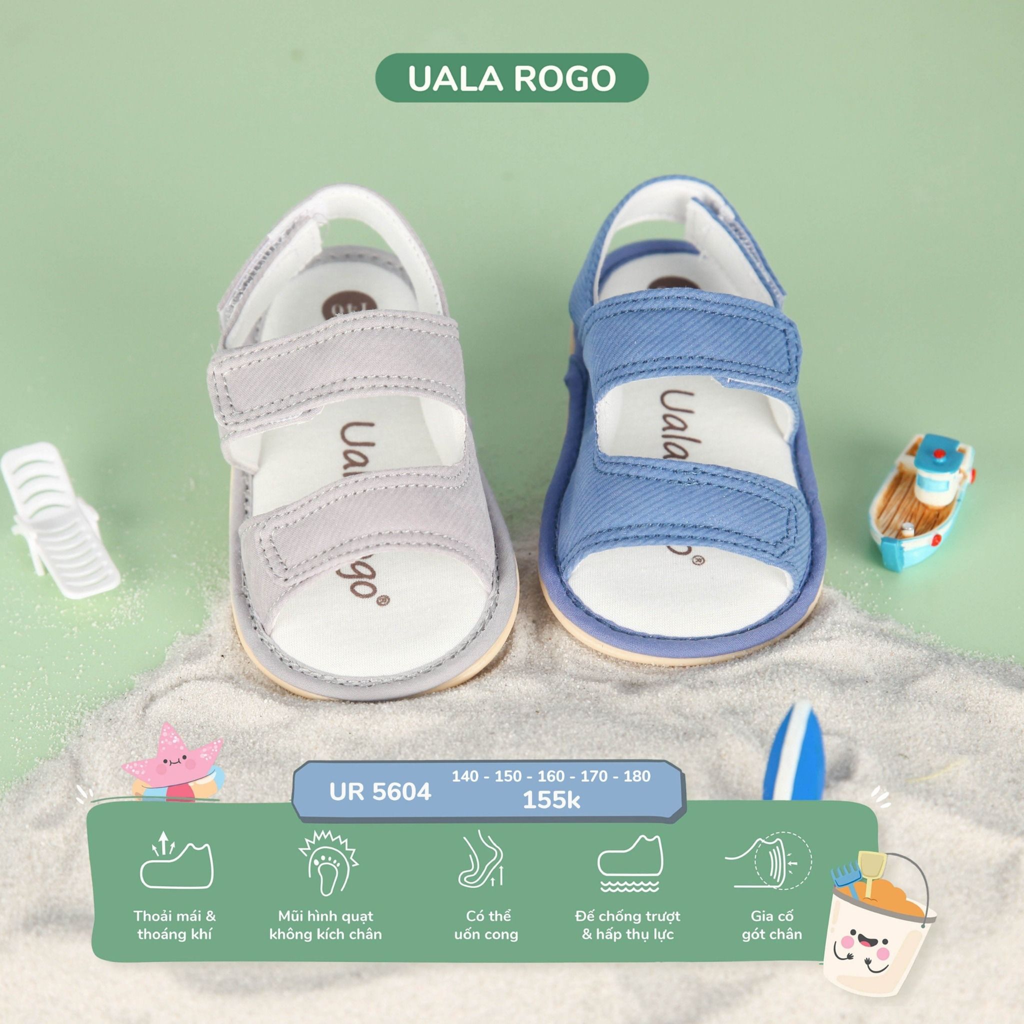 Dép Tập Đi Sandal Quai Ngang UR 5604