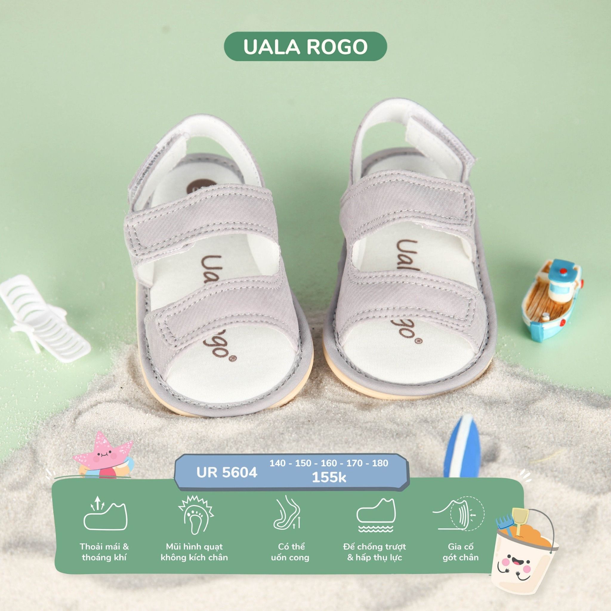Dép Tập Đi Sandal Quai Ngang UR 5604