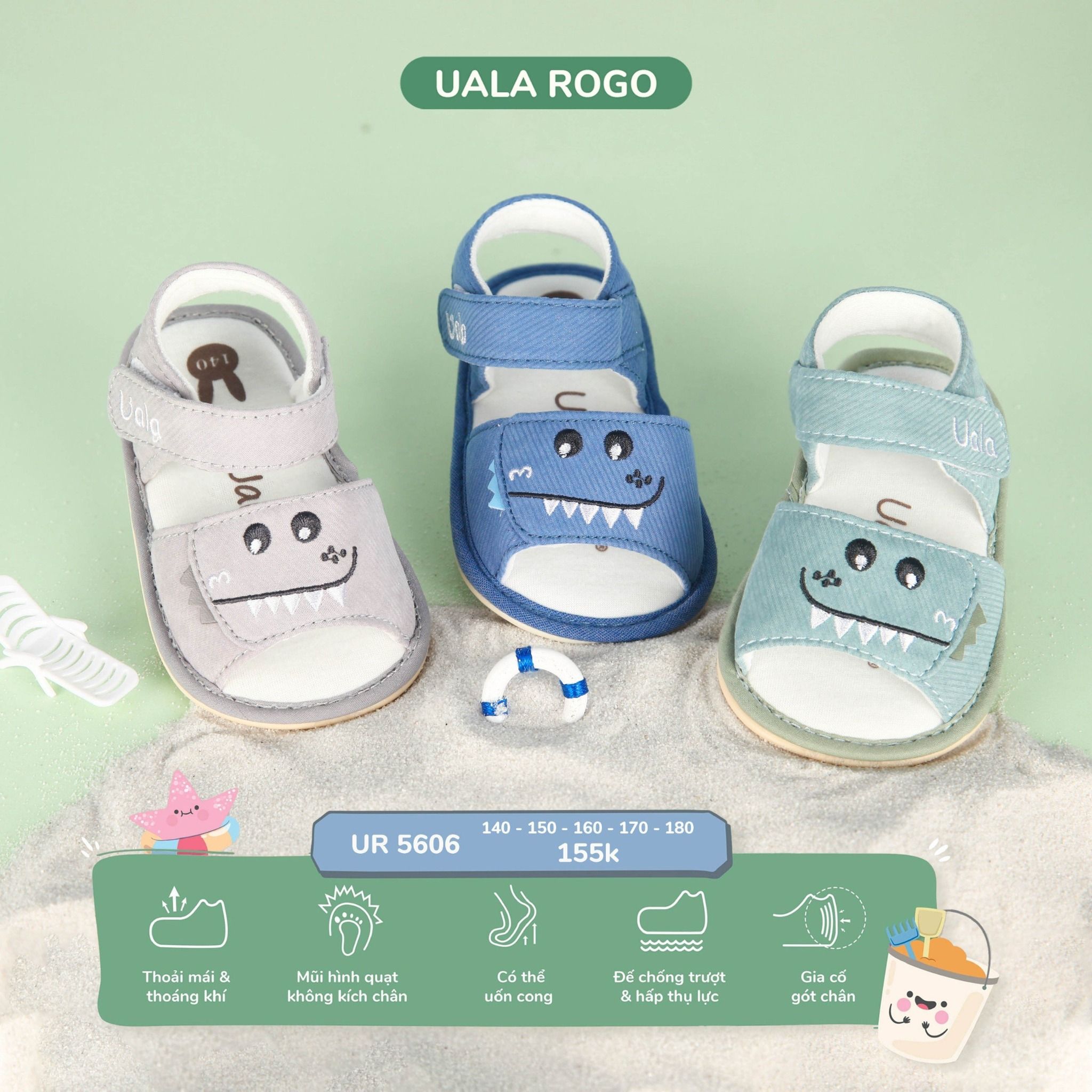 Dép Tập Đi Khủng Long UR 5606