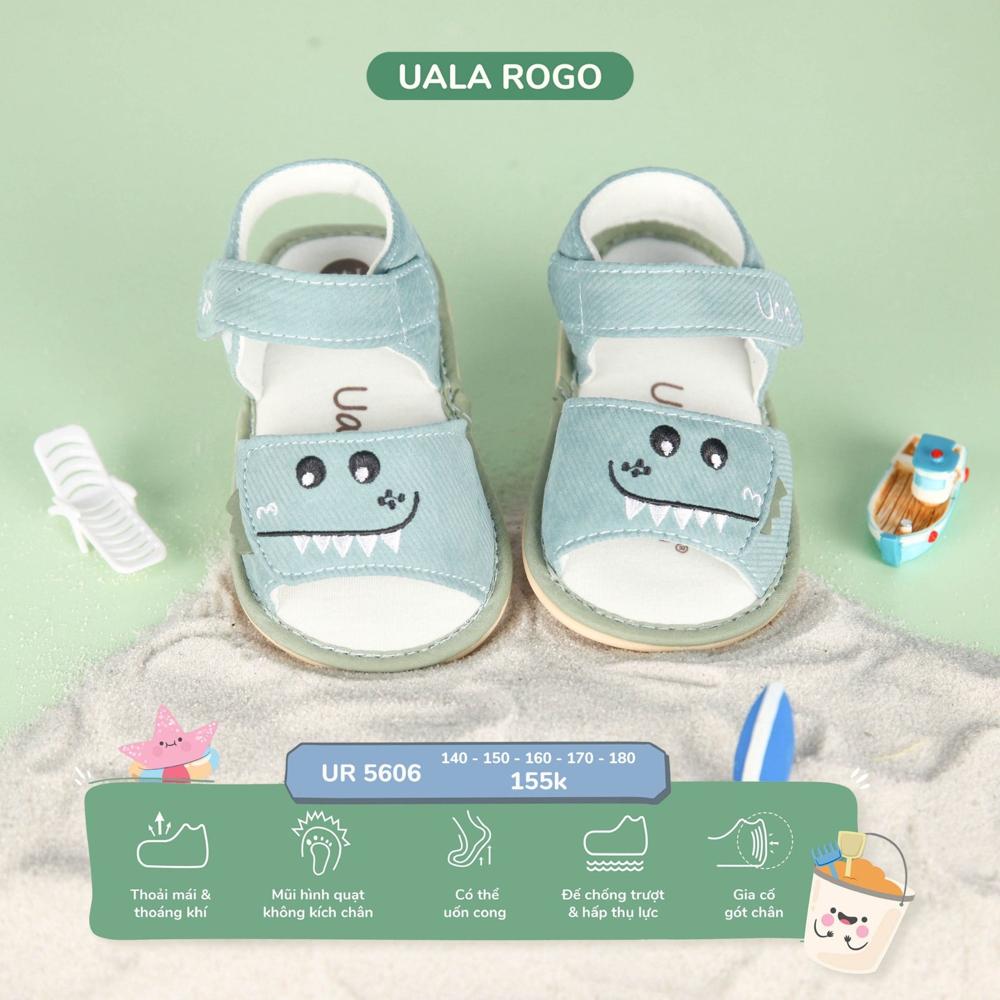 Dép Tập Đi Khủng Long UR 5606