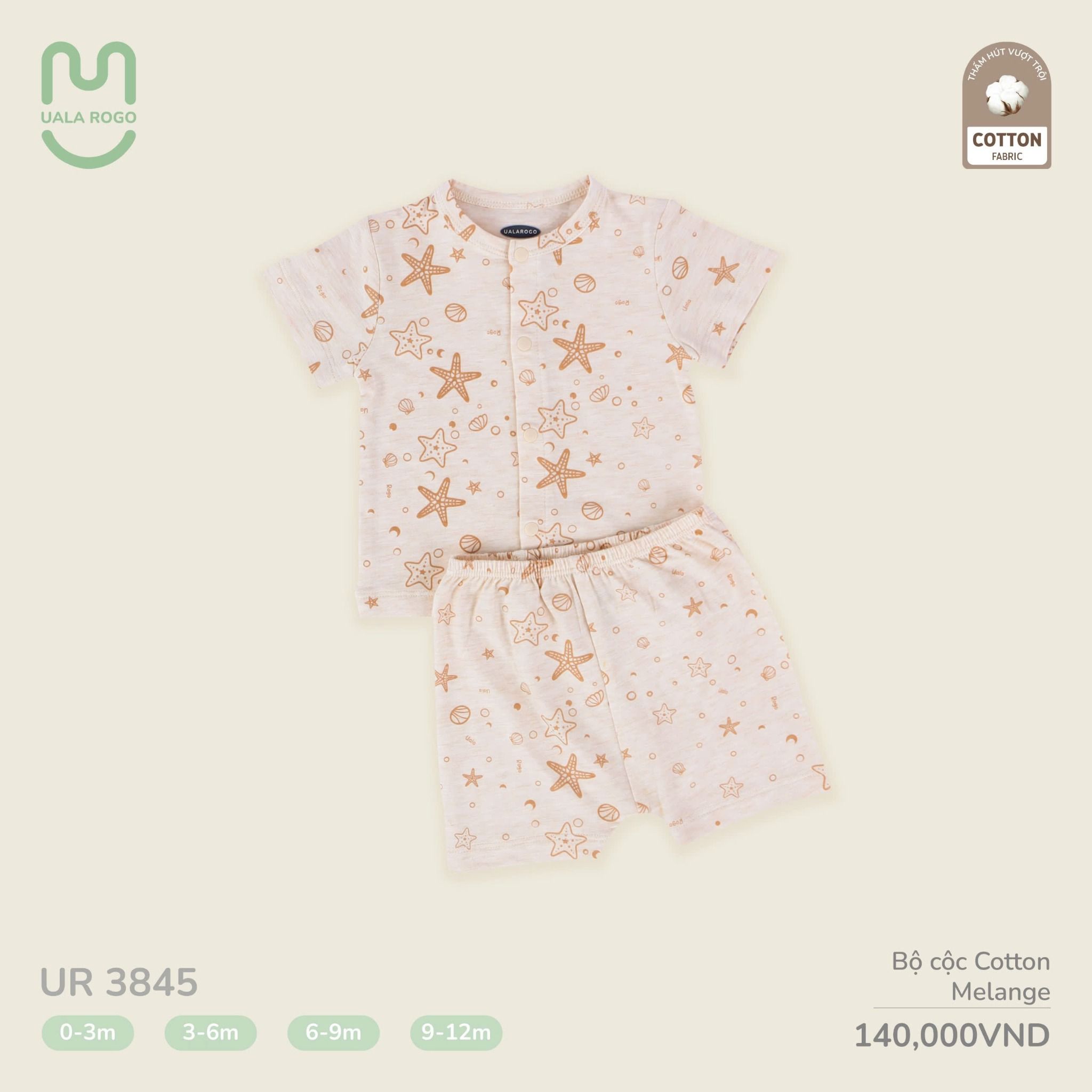 Bộ Cộc Cotton Cho Bé UR 3845
