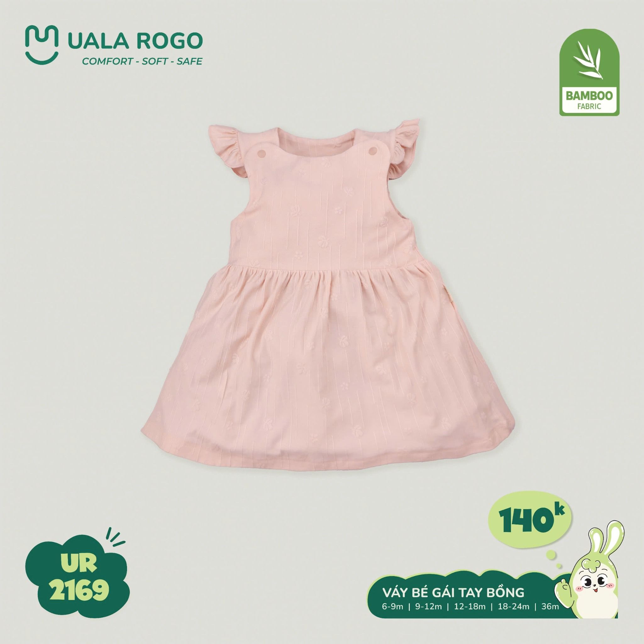 Váy Cho Bé Gái Tay Phồng UR 2169