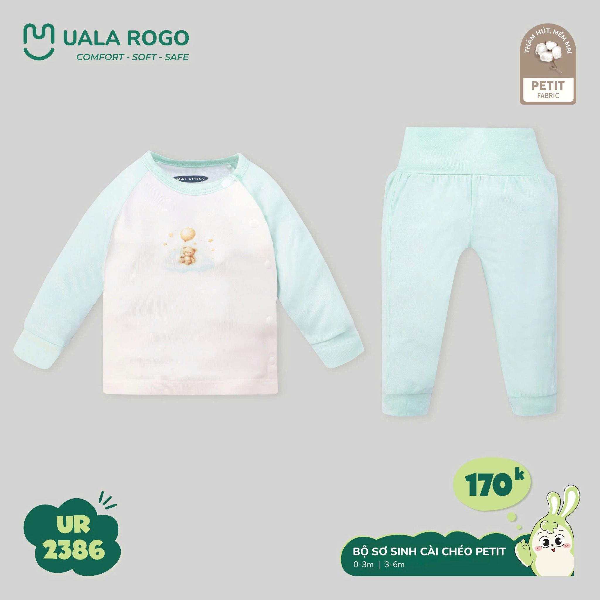 Bộ Sơ Sinh Cài Chéo Petit UR 2386