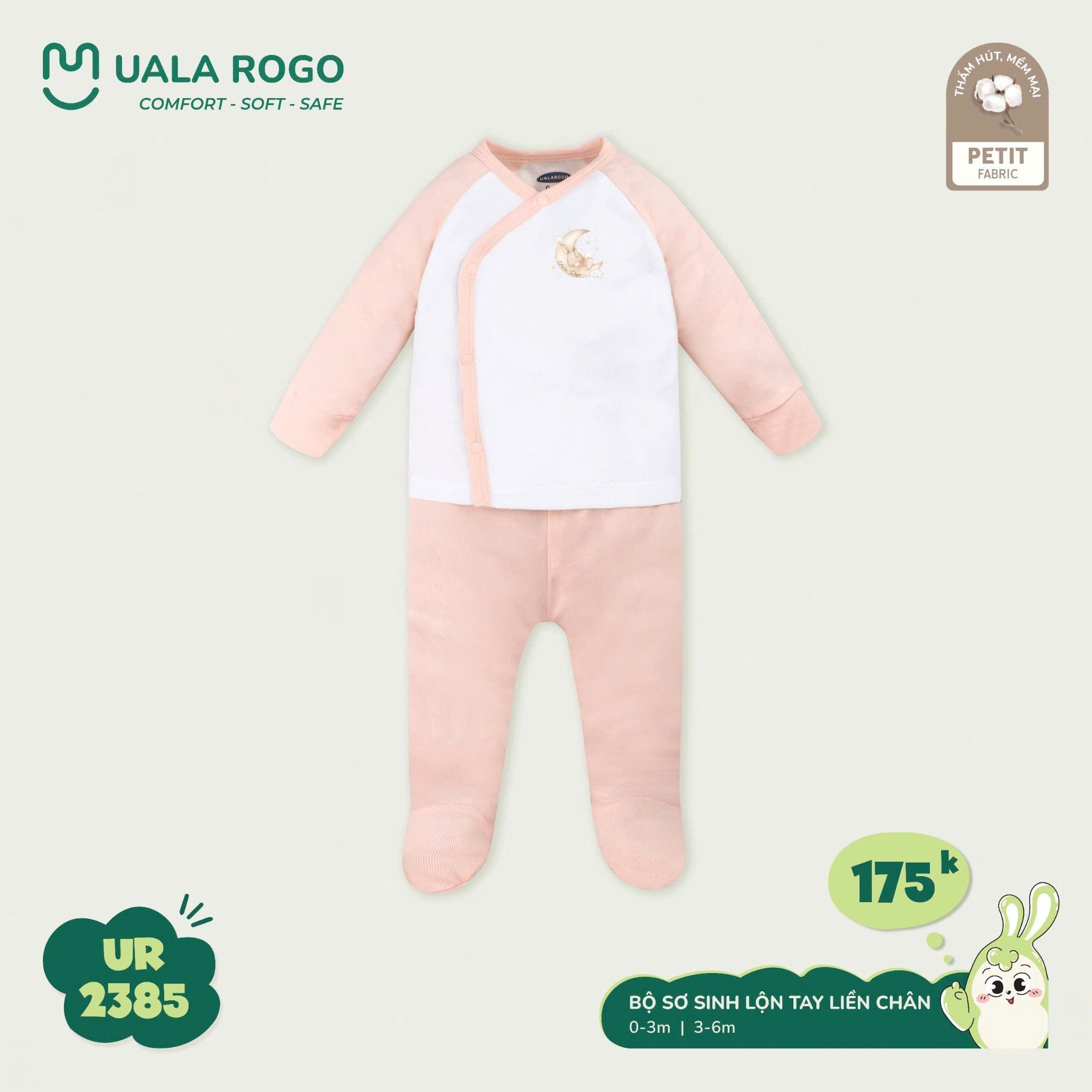 Bộ Sơ Sinh Cho Bé Liền Chân UR 2385