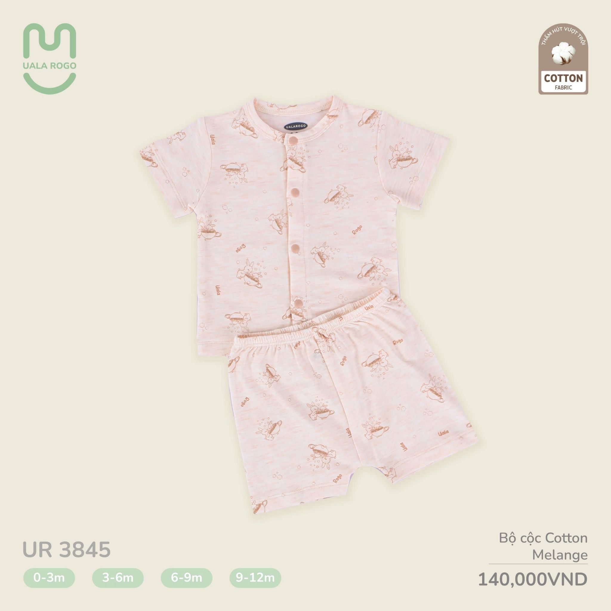 Bộ Cộc Cotton Cho Bé UR 3845