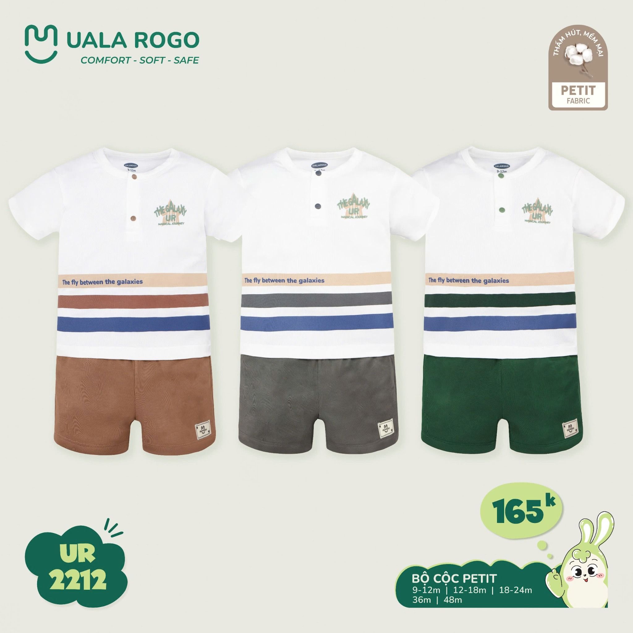 Bộ Cộc Tay Petit Cho Bé UR 2212